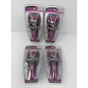 4x Schick Quattro for Women Razor + 2 Cartridges *Original Metal Handle 2004 NEW